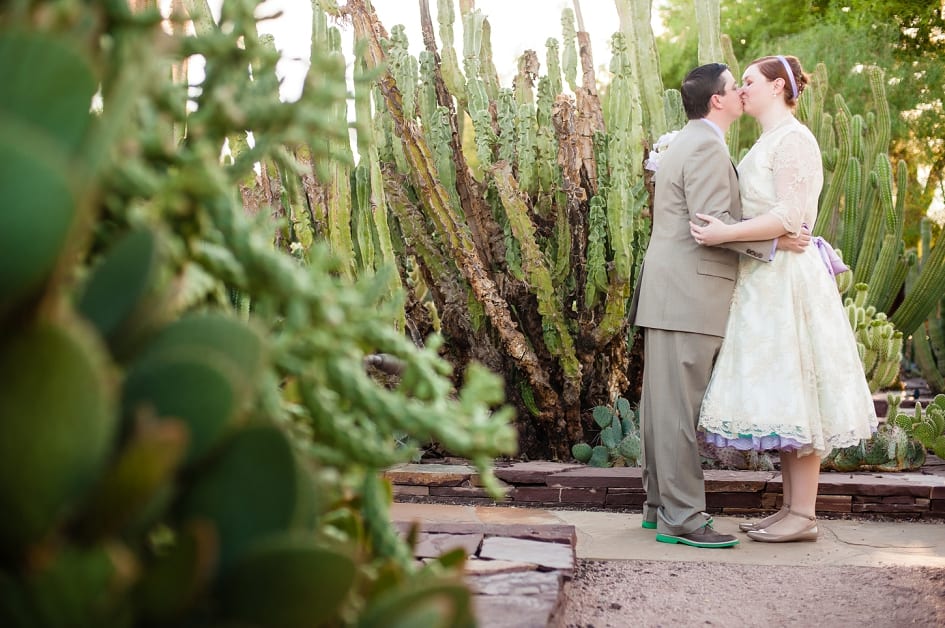 Katie And Paul Intimate Desert Botanical Garden Wedding